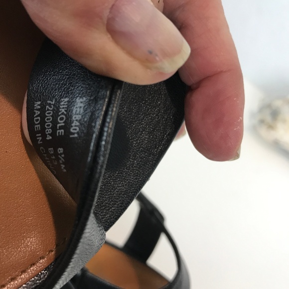 CALVIN KLEIN Leather Wedge Sandal Sz 8.5 - Picture 6 of 6